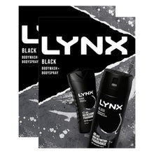 Load image into Gallery viewer, Lynx Black Body Wash 225ml &amp; Body Spray 150ml 2Pcs Gift Set for Him
