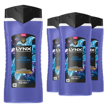 Load image into Gallery viewer, Lynx Blue Lavender Body Wash with 12Hrs of Freshness for Men 400ml, 3 Pack