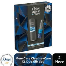 Load image into Gallery viewer, Dove Men+Care Cleanse+Care XL Duo Gift Set 2 piece, Choose your pack 1,2,3 or 4