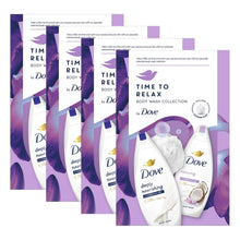 Load image into Gallery viewer, Dove Time to Relax Body Wash Collection 2pcs Gift Set for Her with Shower Puff