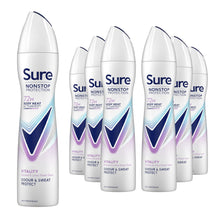 Load image into Gallery viewer, Sure Women Vitality Deodorant Spray with 72H Nonstop Protection 250ml, 6 Pack