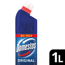 Load image into Gallery viewer, Domestos Thick Original Bleach Powerful Disinfectant Kills 99.9% Germs 1L, 12pk