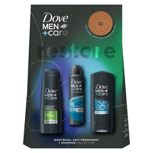 Load image into Gallery viewer, Dove Men+Care Restore Bath &amp; Body Collection Gift Set for Him w/ Charging Pad