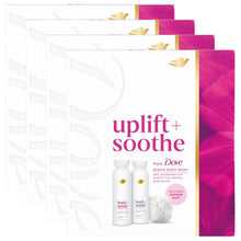 Load image into Gallery viewer, Dove Body + Mind Gift Set, Calming and Uplifting Body Washes Gift with Puff