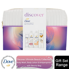 Load image into Gallery viewer, Dove Discover Deodorant, Lotion &amp; Bodywash 4Pcs Gift Set for Her with Beauty Bag