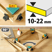 Load image into Gallery viewer, Wolfcraft Project Set for Right-Angle Clamping 4x ES 22 Corner Clamp, 10-22 mm