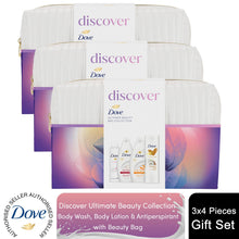 Load image into Gallery viewer, Dove Discover Deodorant, Lotion &amp; Bodywash 4Pcs Gift Set for Her with Beauty Bag