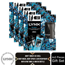 Load image into Gallery viewer, Lynx DON'T SWEAT Ice Chill Collection Gift Set for Him with Gym Towel &amp; Bottle