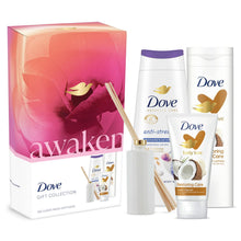 Load image into Gallery viewer, Dove Awaken Gift Collection 3 Pieces Gift Set for Her with Reed Diffuser
