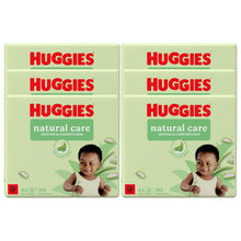 Load image into Gallery viewer, 6 Packs Huggies Natural Care PF Baby Wipes Sensitive Unscented 1152 Baby Wipes