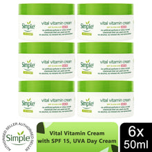 Load image into Gallery viewer, Simple Kind to Skin Face Cream - Day SPF15 or Night Cream, Hydrating 50ml, 6 Pack