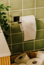 Load image into Gallery viewer, COSMIC Toilet roll Holder White Matte Adhesive Measures 4.5 x 8 x 15.5 cm