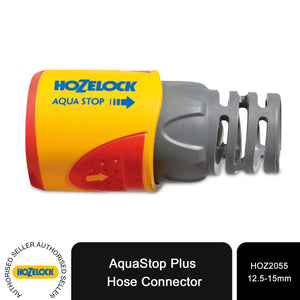 HozeLock HOZ2055 Aquastop Plus Hose Connector with Internal Valve - 12.5mm, 15mm