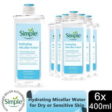Load image into Gallery viewer, Simple Micellar Cleansing Water Hydrating Makeup Remover, 200ml or 400ml