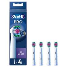 Load image into Gallery viewer, Oral-B 3D White X-Filaments Power Toothbrush Refill Replacement Heads, Pack of 4