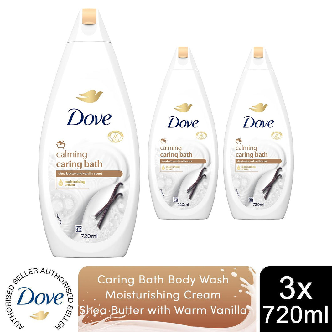 3pk of 720ml Dove Caring Bath Purely Pampering Shea Butter Bath Soak