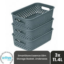 Load image into Gallery viewer, SmartStore Essence Large 11.4L Storage Basket, 3 Pack Organiser Bins, Underseas