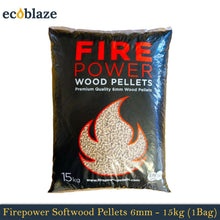 Load image into Gallery viewer, Firepower Softwood Pellets 15kg Low Moisture 6mm for Pizza Oven &amp; Wood Burners