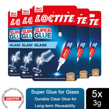 Load image into Gallery viewer, Loctite Glass Bond High-Quality Super Glue for Durable Glass Repairs 3g, 5 Pack