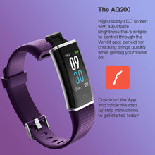 Load image into Gallery viewer, AQ200 Color Screen Multi-Functional Heart Rate &amp; Sleep Monitor Tracker, Black &amp; Purple