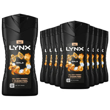 Load image into Gallery viewer, Lynx Gold 12-H Refreshing Fragrance Shower Gel Body Wash for Men, 12x225ml