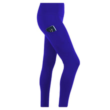 Load image into Gallery viewer, Flo Women's Tummy Control Sports Yoga Pants, Large Blue