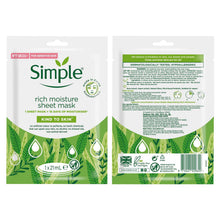 Load image into Gallery viewer, Simple Face Sheet Mask - Hydrating Coconut Water + Rich Moisture, 5 or 10 Pack