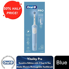Load image into Gallery viewer, Oral-B Vitality Pro Rechargeable Electric Toothbrush with 2 Brush Heads, Blue