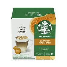 Load image into Gallery viewer, Nescafe Dolce Gusto Starbucks Coffee Pods Caps Box of 12 Caramel Macchiato