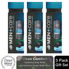 Load image into Gallery viewer, Dove Men+Care Clean Comfort Hydrating Bodywash Gift Set for Him with Ankle Socks