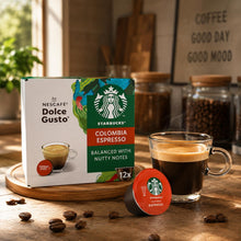 Load image into Gallery viewer, Nescafe Dolce Gusto Starbucks Coffee Pods Caps Box of 12 Colombia Espresso