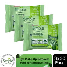Load image into Gallery viewer, Simple Skincare Range -Refreshing Face Wash 150ml or Eye Make-Up Remover Pads 30