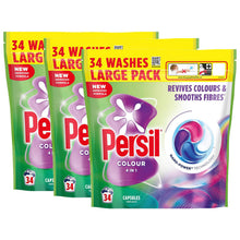 Load image into Gallery viewer, Persil Colour laundry capsules 4 in 1fast-dissolving Washing pods 34 Wash, 3 Pk