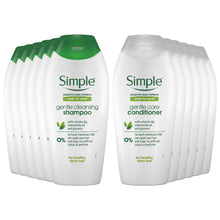 Load image into Gallery viewer, Simple Gentle Care Shampoo &amp; Conditioner 400ml 6 Pack Bundle