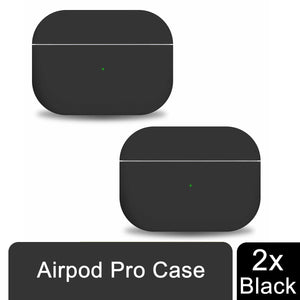 Airpods Pro Case Scratch-Absorbing Protecting Cover, Black, 2pk