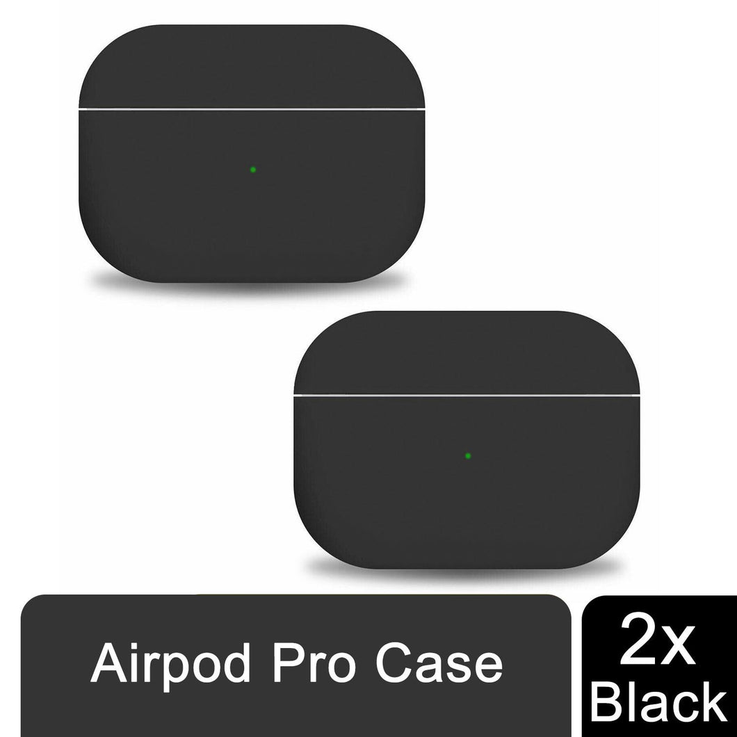 Airpods Pro Case Scratch-Absorbing Protecting Cover, Black, 2pk