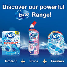 Load image into Gallery viewer, Bloo Toilet Rim Blocks Limescale 2in1 Foam &amp; Original Blue Clean+Fresh 7 Pk