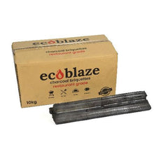 Load image into Gallery viewer, Ecoblaze Briquettes Charcoal 10kg Restaurant Grade for Pizza Oven, BBQ &amp; Firepit