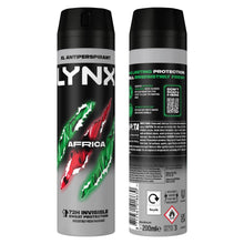 Load image into Gallery viewer, Lynx XL Antiperspirant Africa The G.O.A.T. of Fragrance Deodorant 200ml, 6 Pack