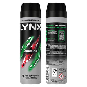 Lynx XL Antiperspirant Africa The G.O.A.T. of Fragrance Deodorant 200ml, 6 Pack