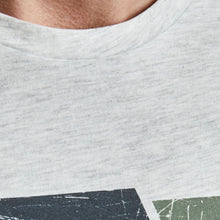 Load image into Gallery viewer, Jack &amp; Jones Jorlogon Tshirt Crew Neck Fst - White Melange - Size S