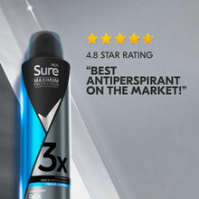 Load image into Gallery viewer, Sure Men Anti-Perspirant Deodorant Cobalt Dry 96H Maximum Protection 150ml, 6 Pk