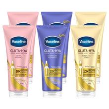 Load image into Gallery viewer, Vaseline Gluta-Hya Serum Burst Body Lotion Bundle Dewy Overnight Glow 6x200ml