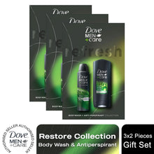 Load image into Gallery viewer, Dove Men+Care Refresh Bodywash &amp; Antiperspirant Duo Collection Gift Set for Him