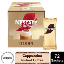 Load image into Gallery viewer, Nescafe Cappuccino Instant Coffee Sachets 72 Pack - Frothy Creamy Drink 15.5g