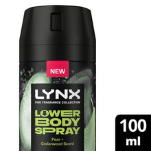 Load image into Gallery viewer, Lynx Lower Body Spray Pear + Cedarwood 72Hrs of Freshness 100ml, 3 Pack