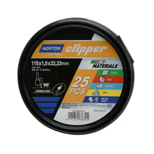 Load image into Gallery viewer, Clipper Multi-Material Cutting Discs 115 x 22.23mm (Tub of 25)