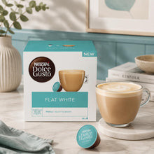 Load image into Gallery viewer, Nescafe Dolce Gusto Coffee Pods Caps Box of 16 Flat White