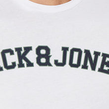 Load image into Gallery viewer, Jack &amp; Jones Jorcholl Mens Crew Neck T-shirt White Cotton Casual Tee Size XS