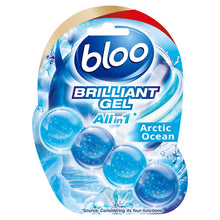 Load image into Gallery viewer, Bloo Toilet Rim Blocks Brilliant Gel All in 1 Cleaner Arctic Ocean Scent, 7x42g